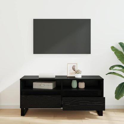 TV-Møbel Svart Eik TV-skap 100 x 34,5 x 44,5 cm jern