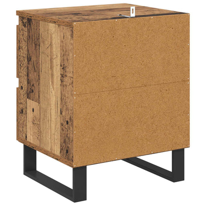 Nattbordskap 2 pcs Gammelt tre 40 x 35 x 50 cm Konstruert tre