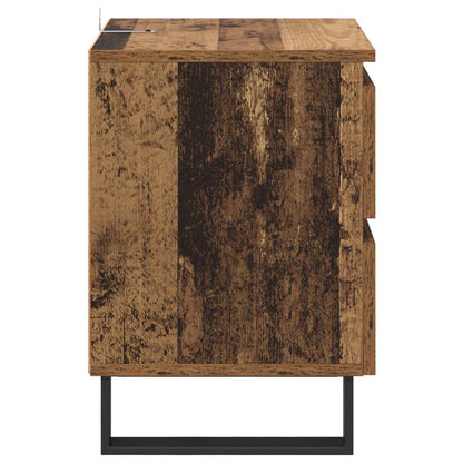 Nattbordskap 2 pcs Gammelt tre 40 x 35 x 50 cm Konstruert tre
