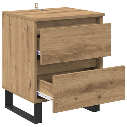 Nattbordskap 2 pcs Artisan Eik 40 x 35 x 50 cm Konstruert tre