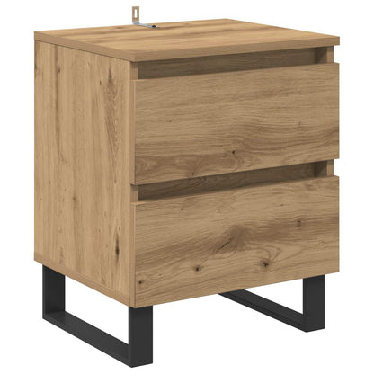 Nattbordskap 2 pcs Artisan Eik 40 x 35 x 50 cm Konstruert tre