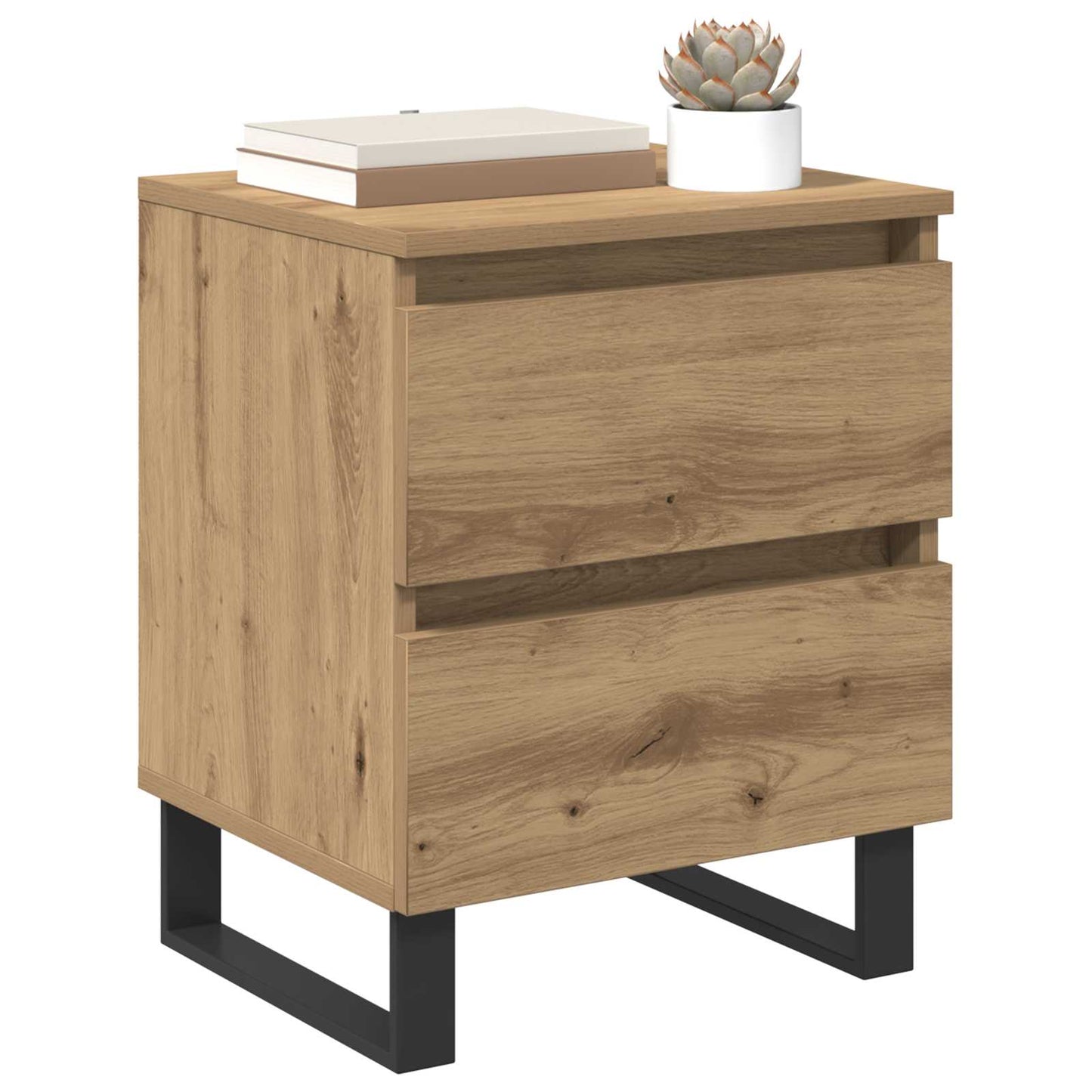 Nattbordskap 2 pcs Artisan Eik 40 x 35 x 50 cm Konstruert tre
