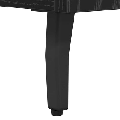 Nattbordskap med skuff Svart Eik 40 x 40 x 66 cm Konstruert tre