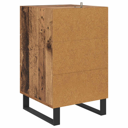 Nattbordskap med skuff Gamle tre 40 x 40 x 66 cm Konstruert tre