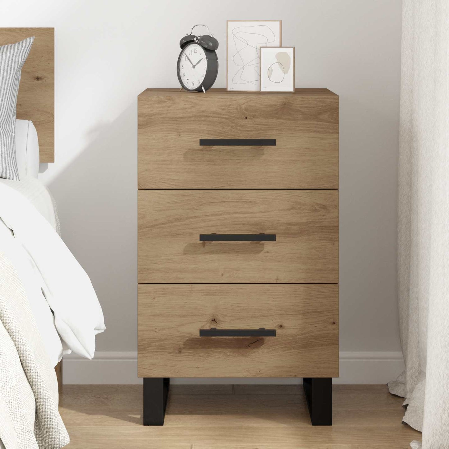 Nattbordskap Artisan Eik 40 x 40 x 66 cm Konstruert tre