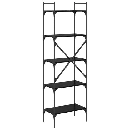 Bokhylle Svart Eik 56 x 32 x 174 cm Konstruert tre