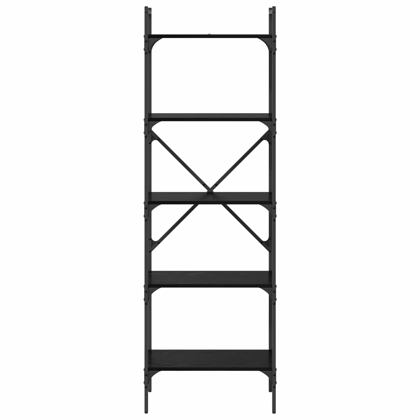 Bokhylle Svart Eik 56 x 32 x 174 cm Konstruert tre