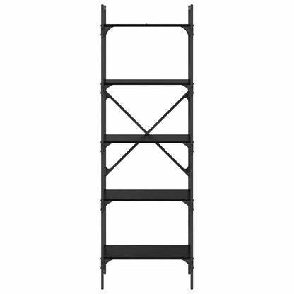 Bokhylle Svart Eik 56 x 32 x 174 cm Konstruert tre