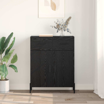 Serviesskap Svart Eik 69,5 x 34 x 90 cm Konstruert tre