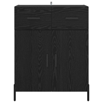 Serviesskap Svart Eik 69,5 x 34 x 90 cm Konstruert tre