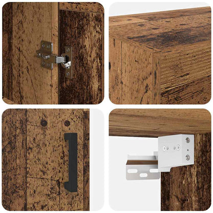 Veggskap Gammelt Tre 69,5 x 34 x 90 cm