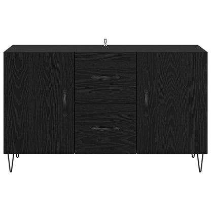 Serviesskap med skuff Svart Eik 100 x 36 x 60 cm Konstruert tre
