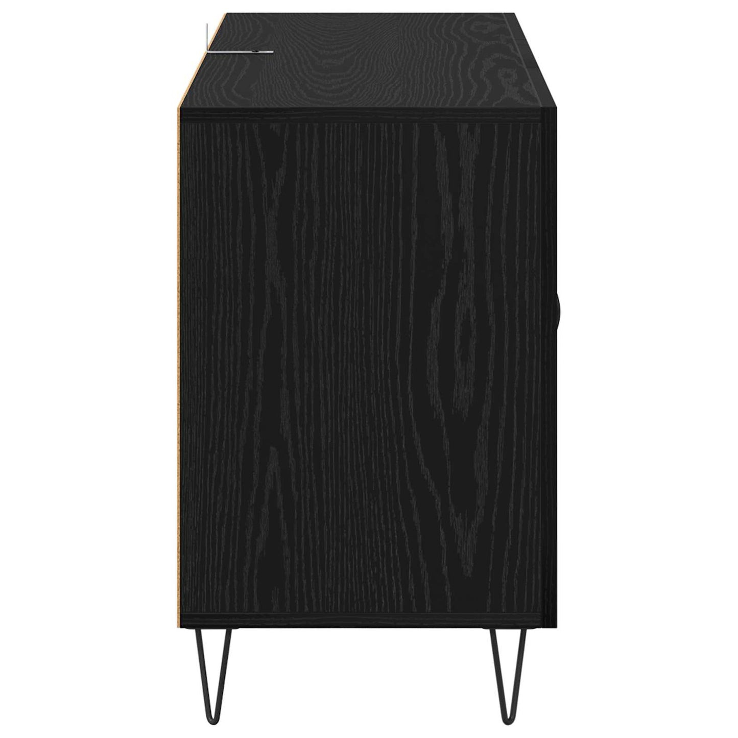 Serviesskap med skuff Svart Eik 100 x 36 x 60 cm Konstruert tre
