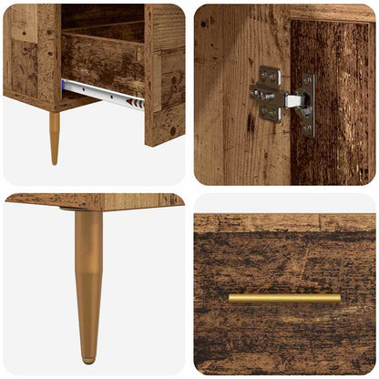 Skap Gammelt Tre 69,5 x 31 x 115 cmr og glass