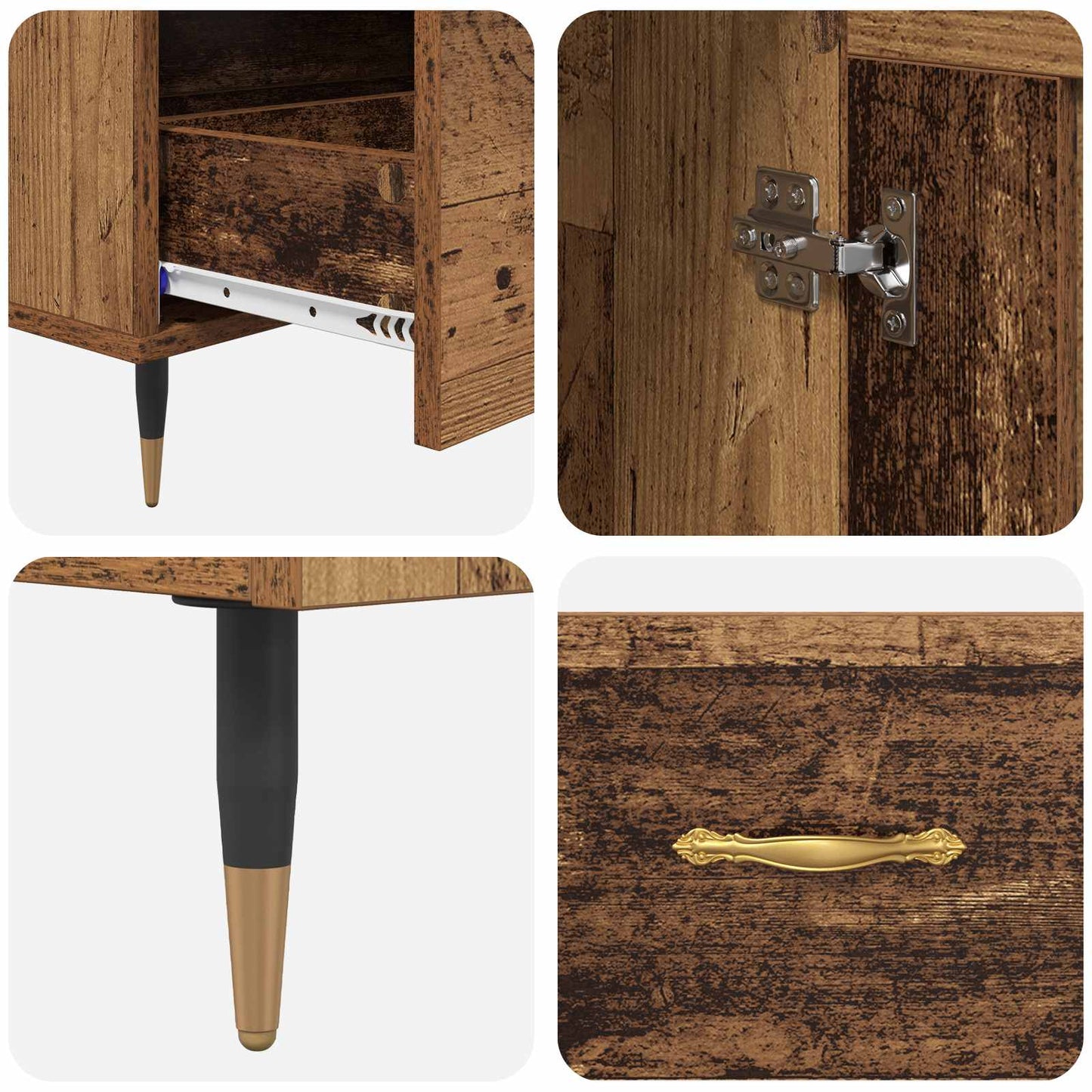 Høyskap med skuff Gamle tre 69,5 x 31 x 115 cm Konstruert tre