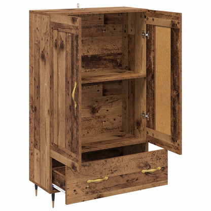Høyskap med skuff Gamle tre 69,5 x 31 x 115 cm Konstruert tre