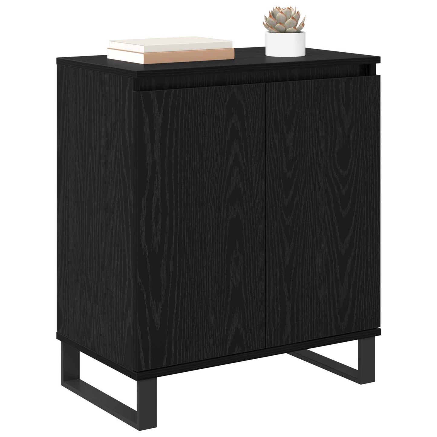 Serviesskap Svart Eik 60 x 35 x 70 cm Konstruert tre
