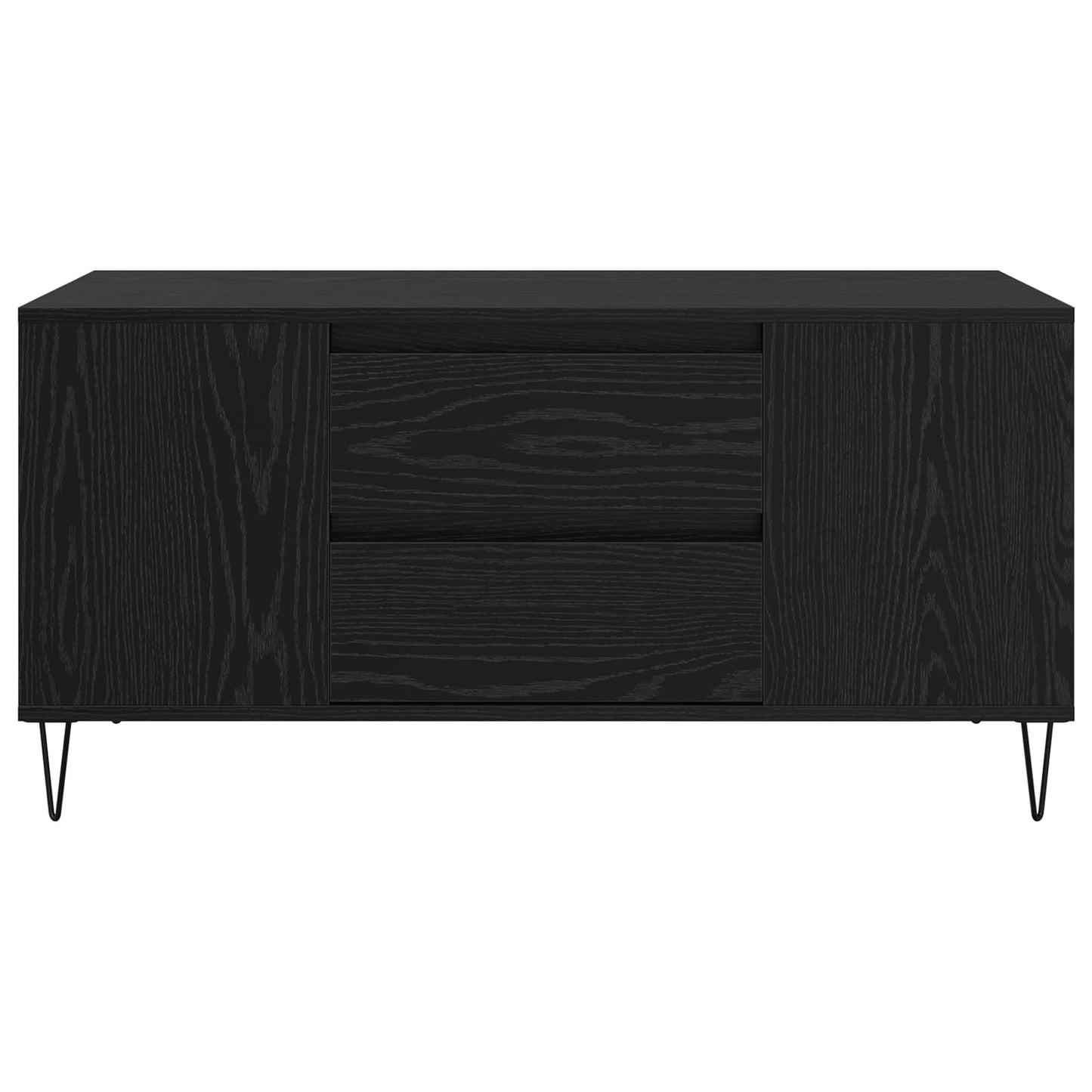 Kaffebord med skuff Svart Eik 102 x 44,5 x 50 cm Konstruert tre