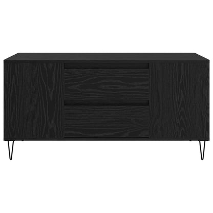 Kaffebord med skuff Svart Eik 102 x 44,5 x 50 cm Konstruert tre