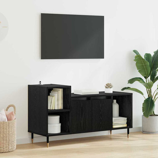 TV-Møbel Svart Eik TV-skap 100 x 35 x 55 cm
