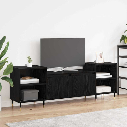TV-Møbel Svart Eik TV-skap 160 x 35 x 55 cm