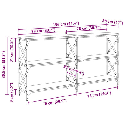 Avlastningsbord Konsollbord Artisan Eik 156 x 28 x 80,5 cm