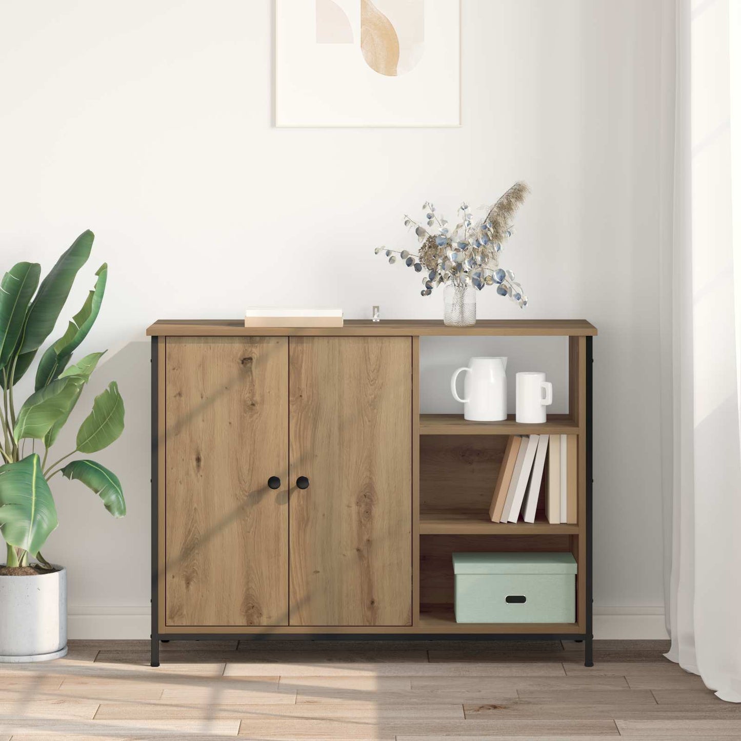 Serviesskap Artisan Eik 100 x 33 x 75 cm Konstruert tre