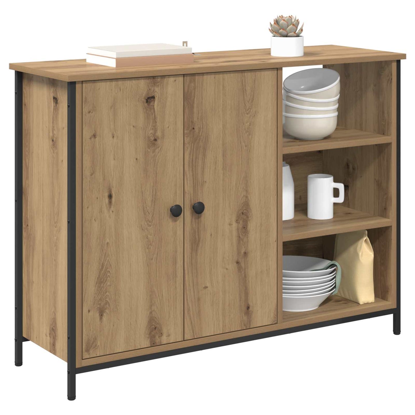 Serviesskap Artisan Eik 100 x 33 x 75 cm Konstruert tre