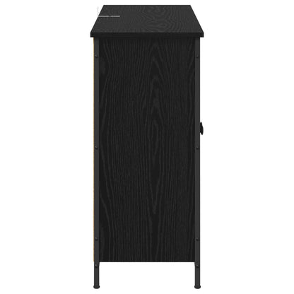 Serviesskap Svart Eik 100 x 33 x 75 cm Konstruert tre