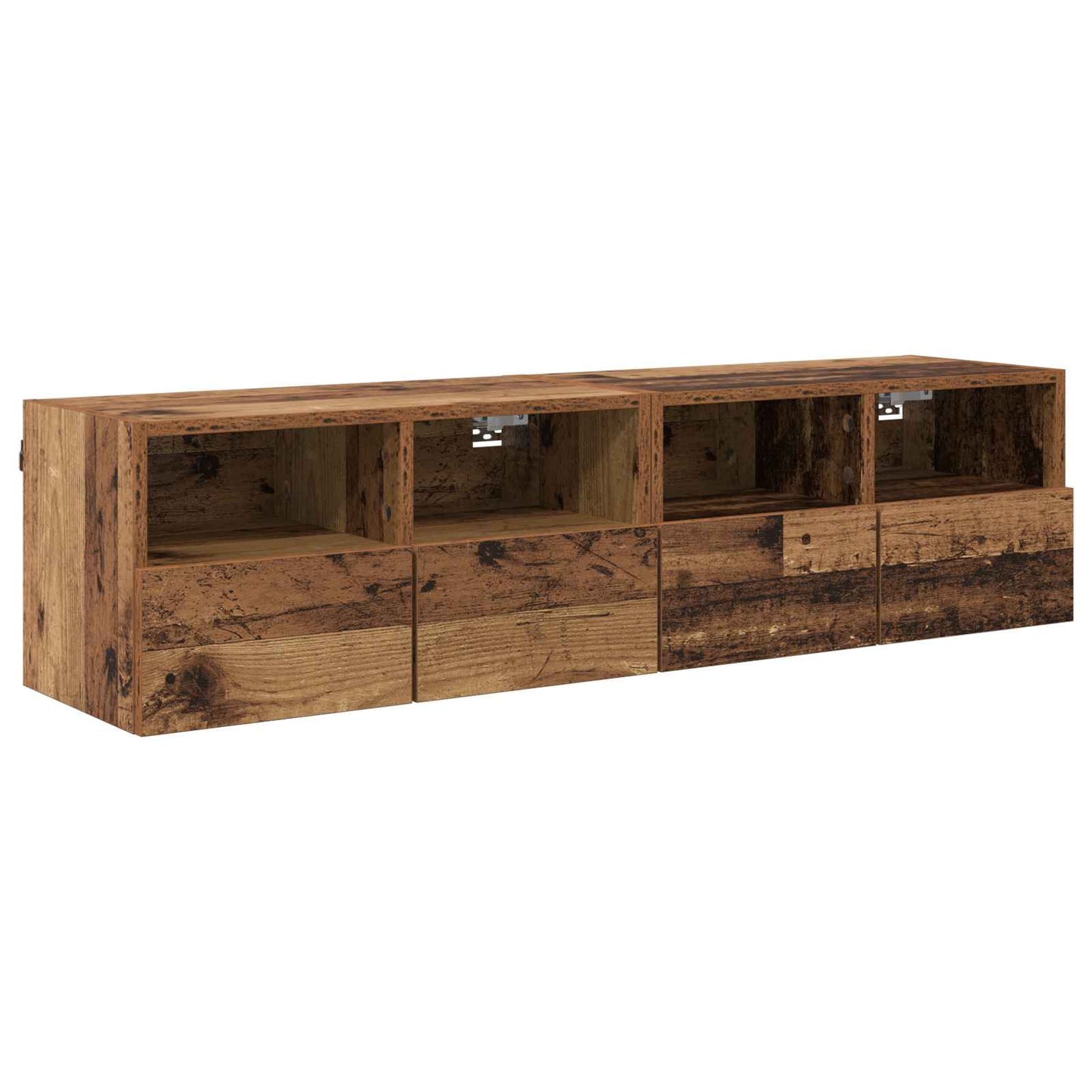 TV Veggskap 2 pcs Gamle tre 60 x 30 x 30 cm Konstruert tre