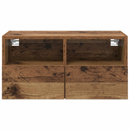 TV Veggskap 2 pcs Gamle tre 60 x 30 x 30 cm Konstruert tre