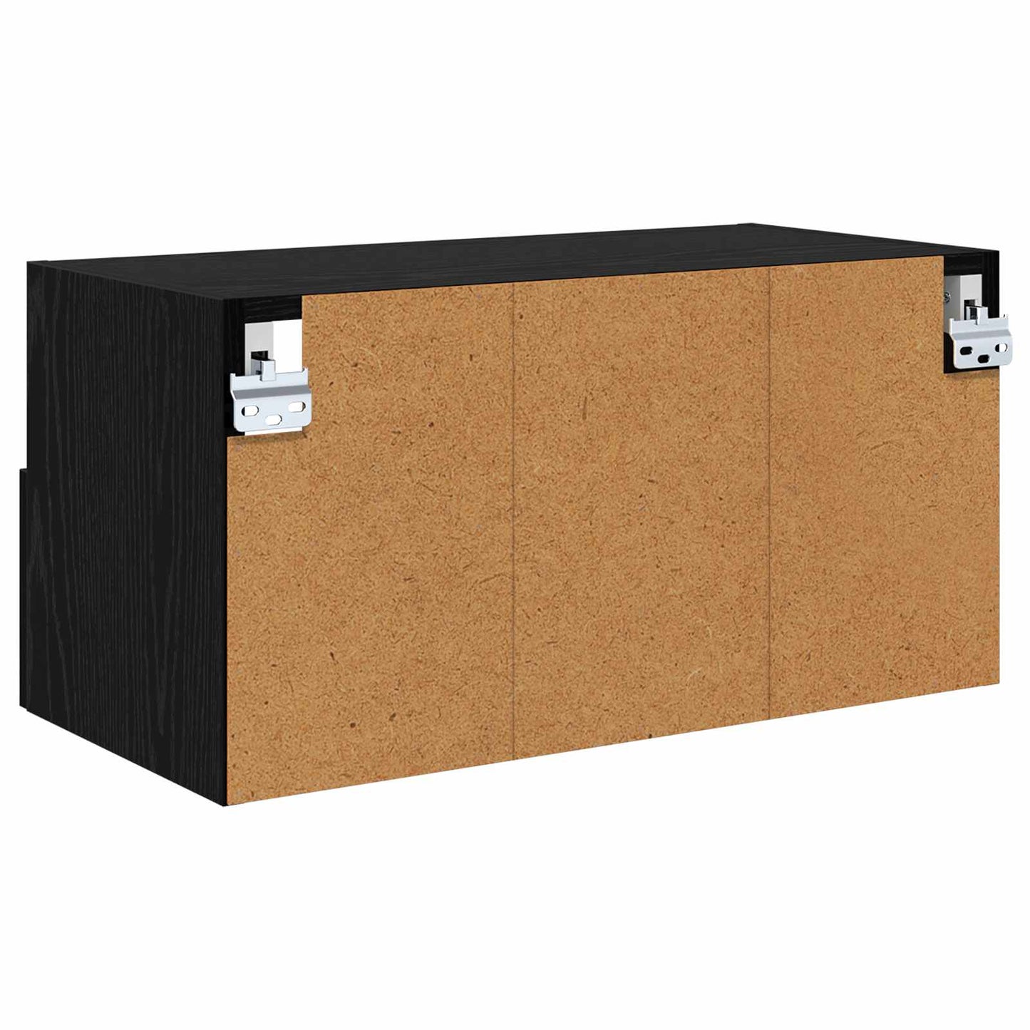 TV Veggskap 2 pcs Svart Eik 60 x 30 x 30 cm Konstruert tre