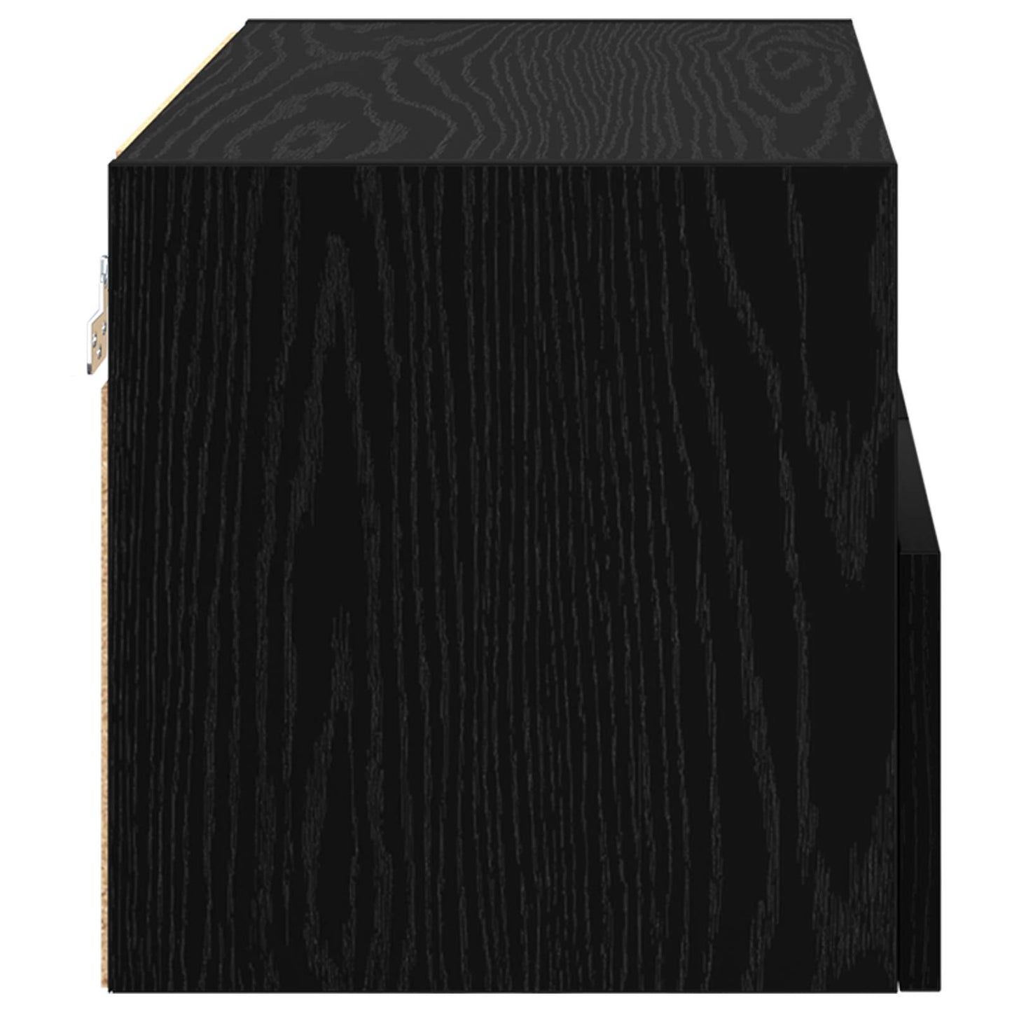 TV Veggskap 2 pcs Svart Eik 60 x 30 x 30 cm Konstruert tre
