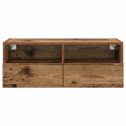 TV Veggskap 2 pcs Gamle tre 80 x 30 x 30 cm Konstruert tre