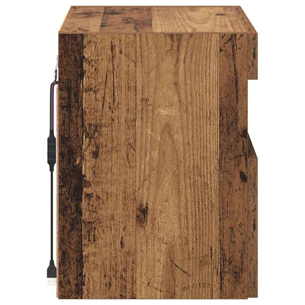 TV Veggskap 2 pcs Gamle tre 40 x 30 x 40 cm Konstruert tre