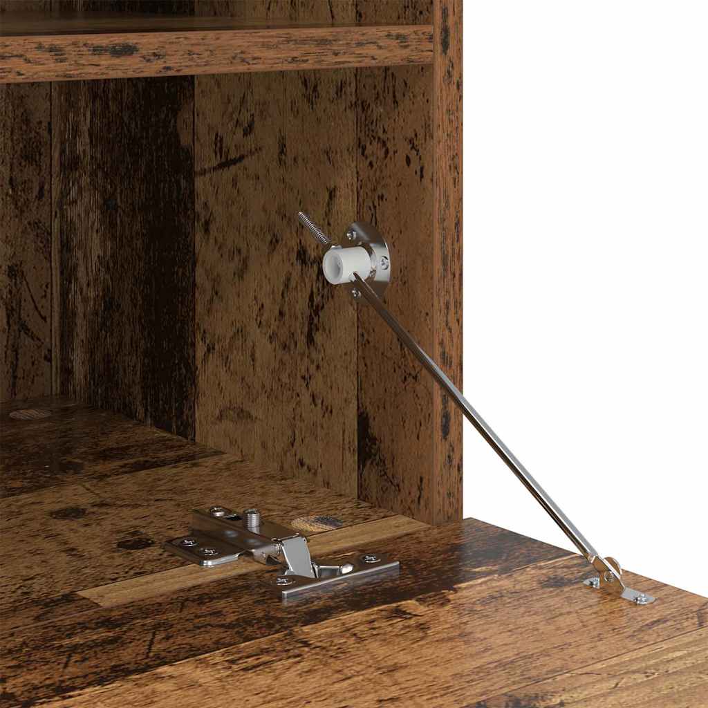 TV Veggskap med LED Gamle tre 100 x 30 x 40 cm Konstruert tre