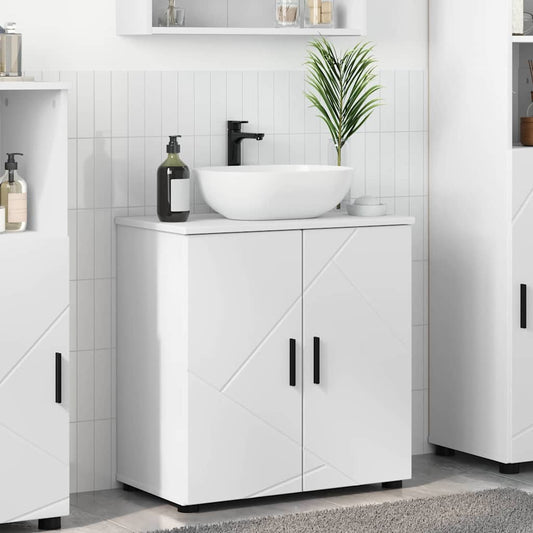 Baderomsskap med hylle Hvit 61 x 35 x 64 cm Konstruert tre