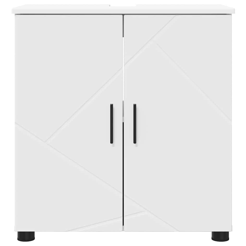 Baderomsskap med hylle Hvit 61 x 35 x 64 cm Konstruert tre