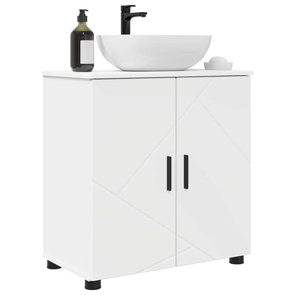 Baderomsskap med hylle Hvit 61 x 35 x 64 cm Konstruert tre