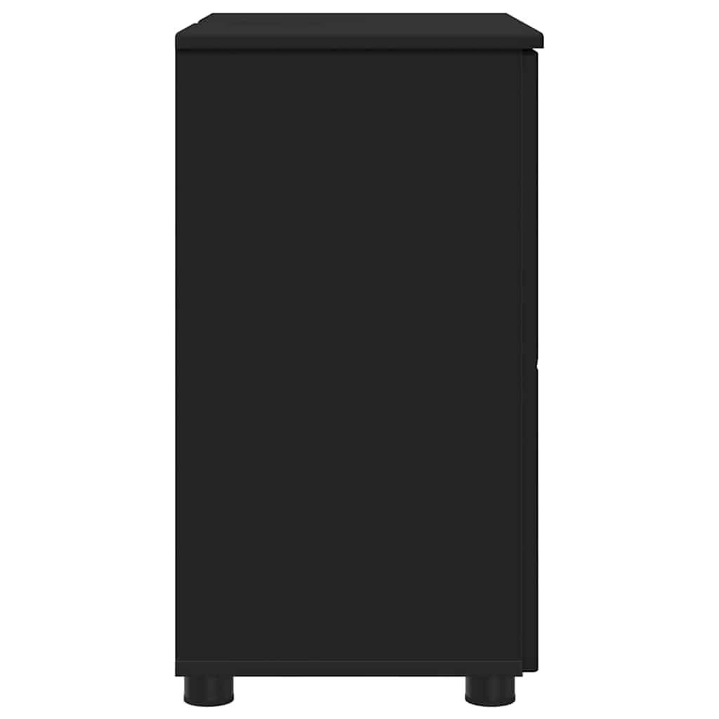 Baderomsskap med hylle Svart 61 x 35 x 64 cm Konstruert tre