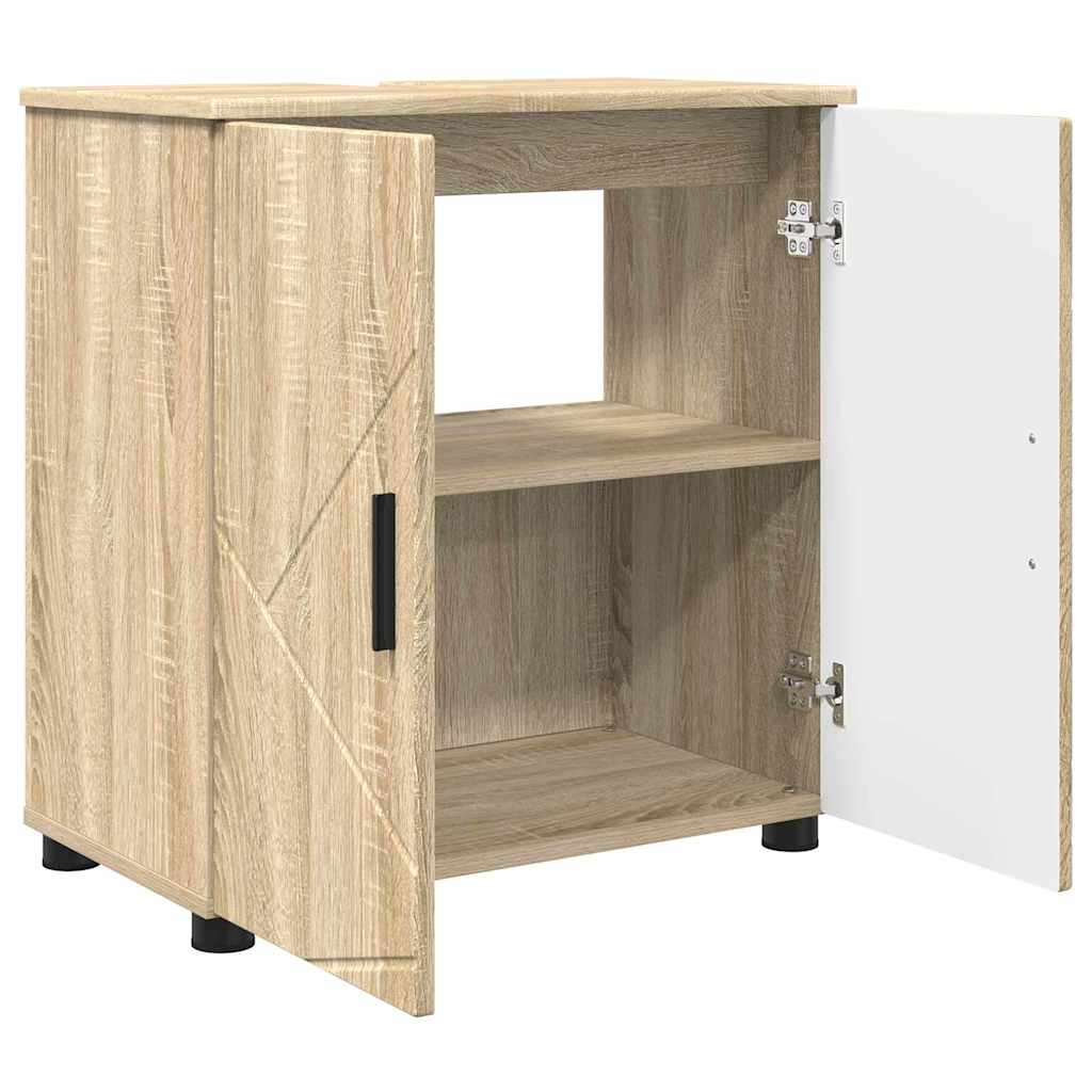 Baderomsskap med dør Sonoma eik 61 x 35 x 64 cm Konstruert tre