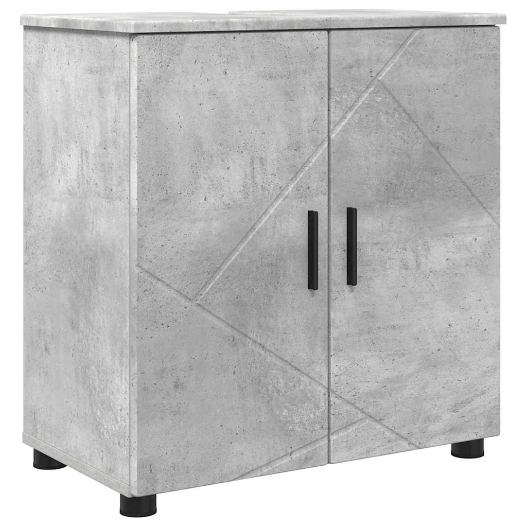 Baderomsskap med hylle Betonggrå 61 x 35 x 64 cm Konstruert tre