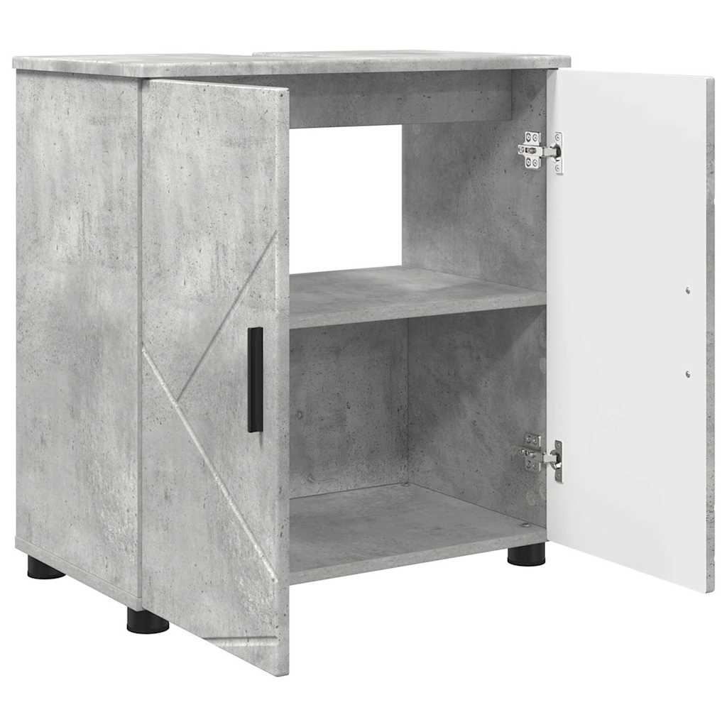 Baderomsskap med hylle Betonggrå 61 x 35 x 64 cm Konstruert tre