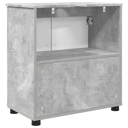 Baderomsskap med hylle Betonggrå 61 x 35 x 64 cm Konstruert tre