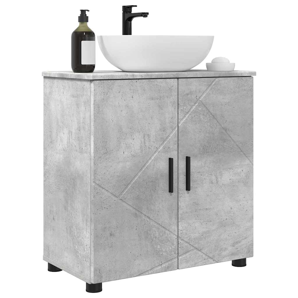 Baderomsskap med hylle Betonggrå 61 x 35 x 64 cm Konstruert tre