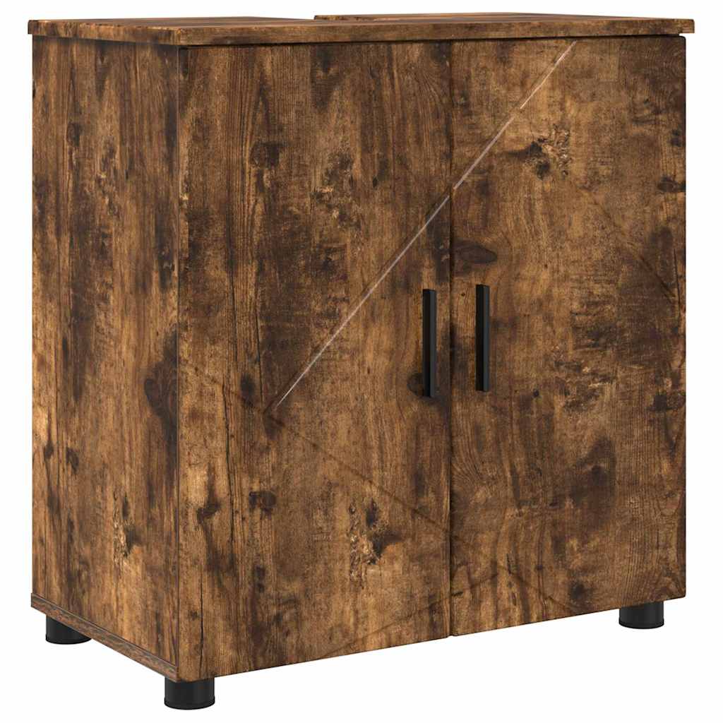 Baderomsskap med hylle Røkt eik 61 x 35 x 64 cm Konstruert tre