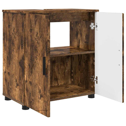 Baderomsskap med hylle Røkt eik 61 x 35 x 64 cm Konstruert tre