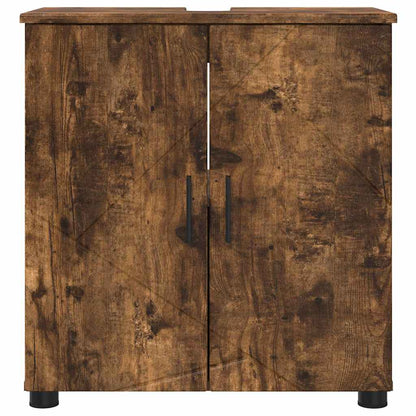 Baderomsskap med hylle Røkt eik 61 x 35 x 64 cm Konstruert tre