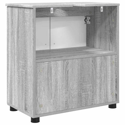 Baderomsskap med dør Grå sonoma 61 x 35 x 64 cm Konstruert tre