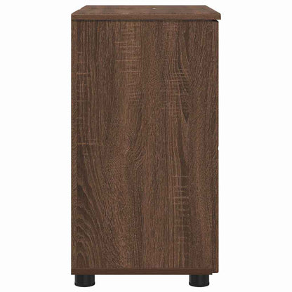 Baderomsskap med hylle brun eik 61 x 35 x 64 cm Konstruert tre